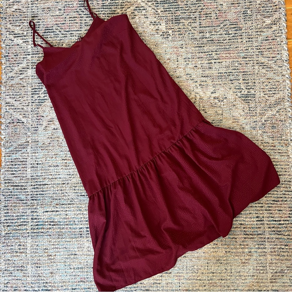 the nine by hatch maroon slip dress / maternity slip dress / size small